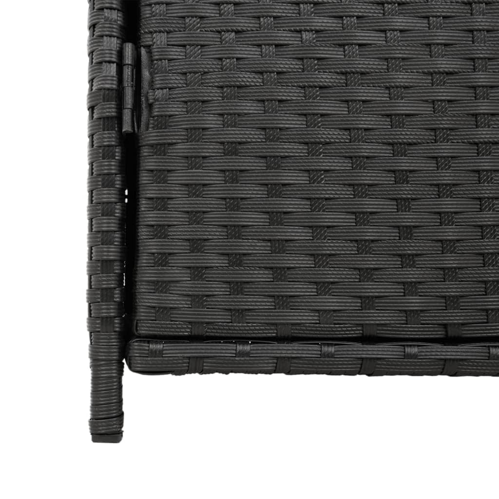 Tuinkast 83x45x76 cm poly rattan zwart - Afbeelding 10