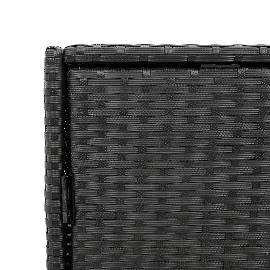 Tuinkast 83x45x76 cm poly rattan zwart - Afbeelding 11