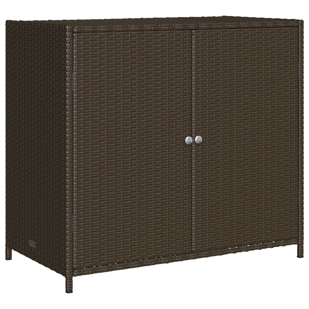 Tuinkast 83x45x76 cm poly rattan bruin - Afbeelding 2