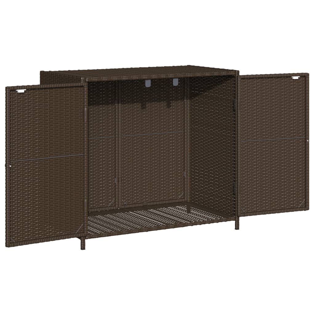 Tuinkast 83x45x76 cm poly rattan bruin - Afbeelding 6