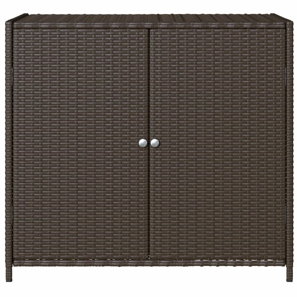 Tuinkast 83x45x76 cm poly rattan bruin - Afbeelding 7