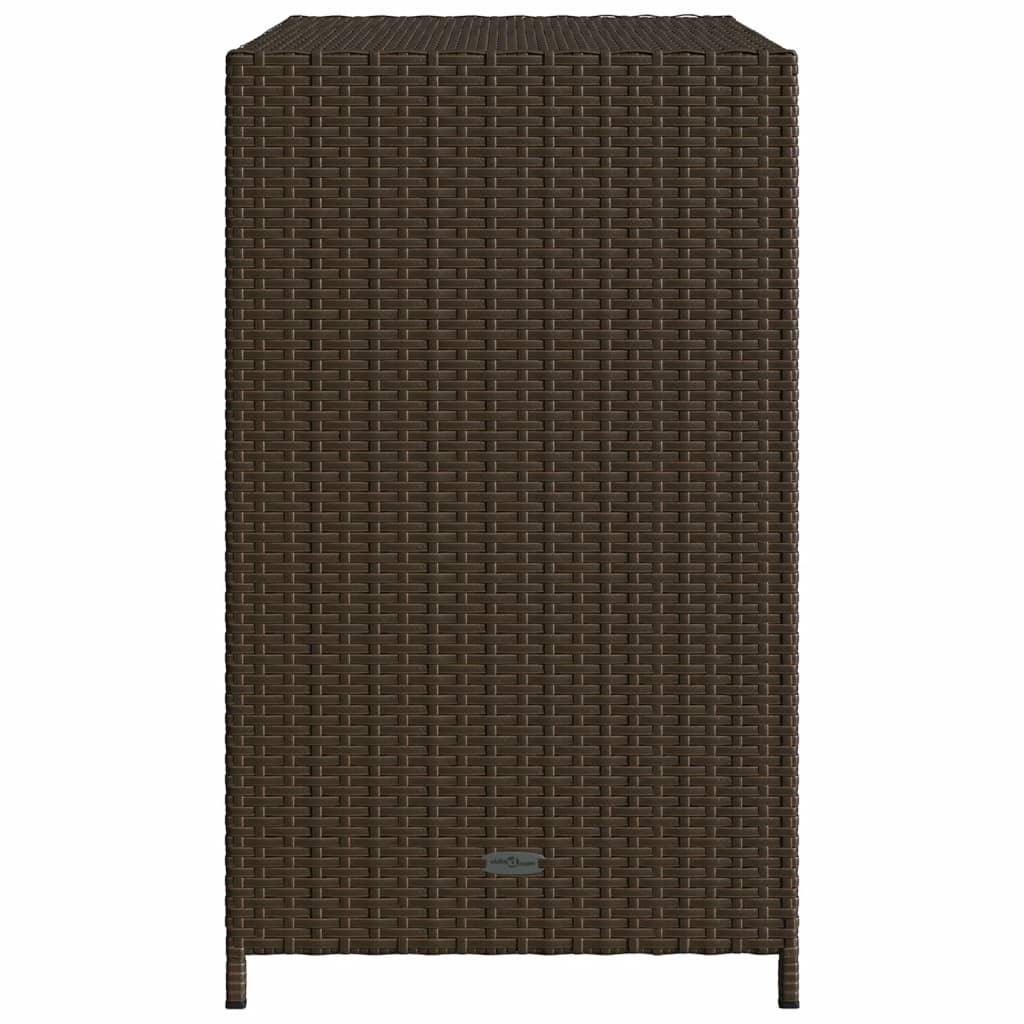 Tuinkast 83x45x76 cm poly rattan bruin - Afbeelding 8
