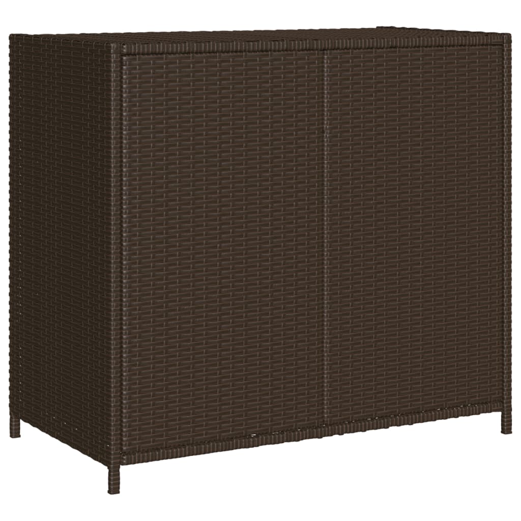 Tuinkast 83x45x76 cm poly rattan bruin - Afbeelding 9