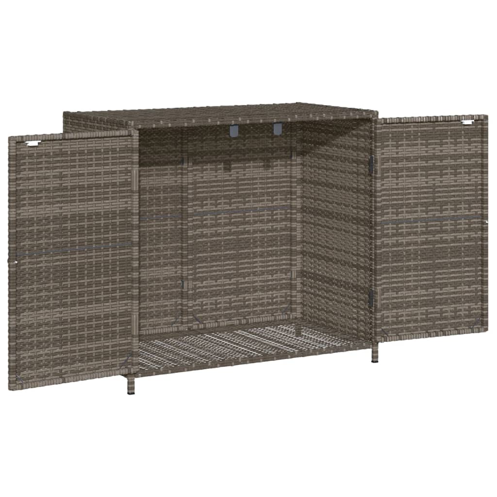 Tuinkast 83x45x76 cm poly rattan grijs - Afbeelding 6