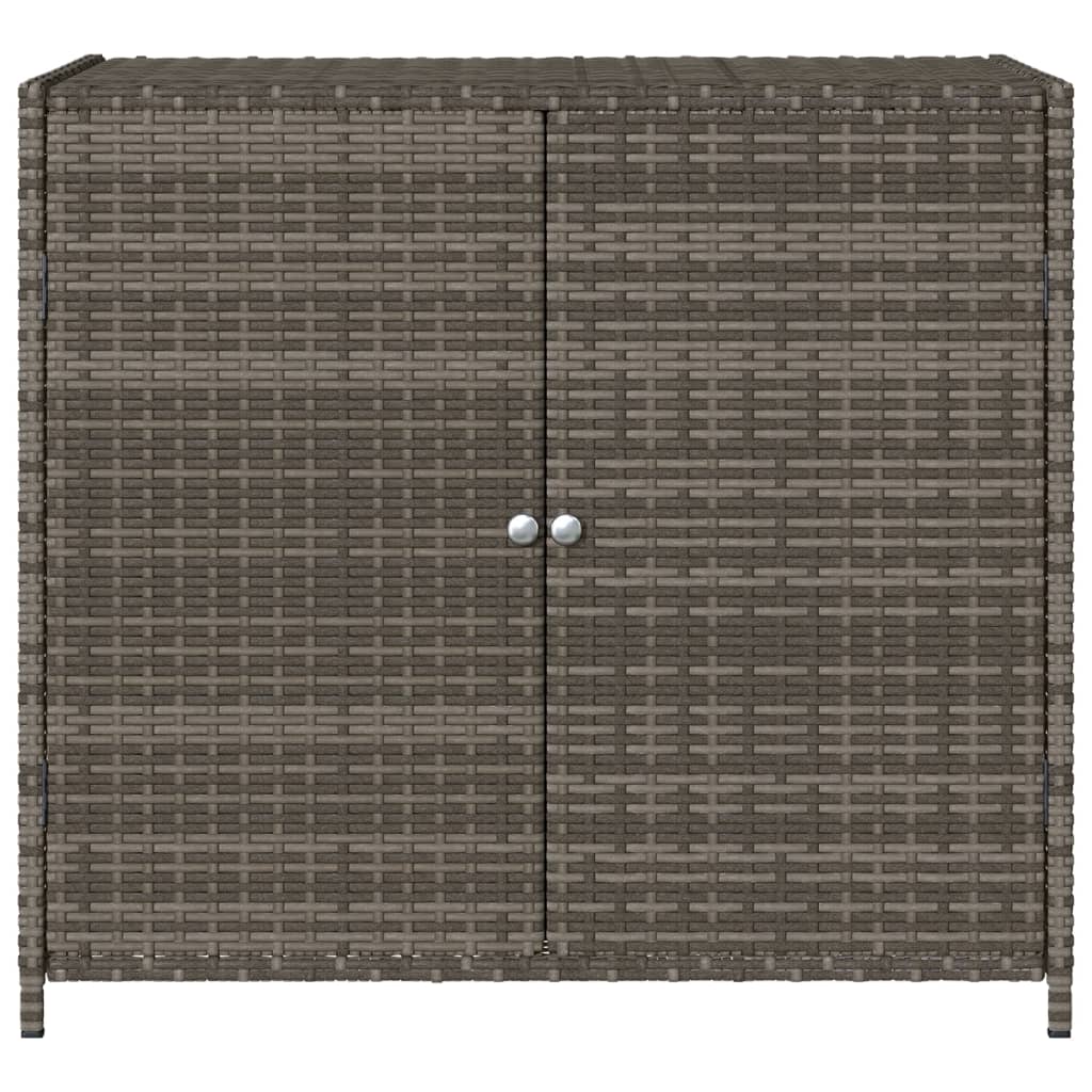 Tuinkast 83x45x76 cm poly rattan grijs - Afbeelding 7