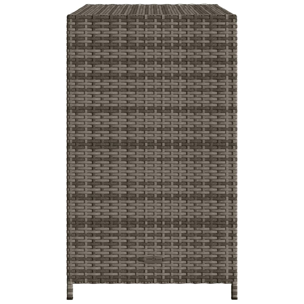 Tuinkast 83x45x76 cm poly rattan grijs - Afbeelding 8