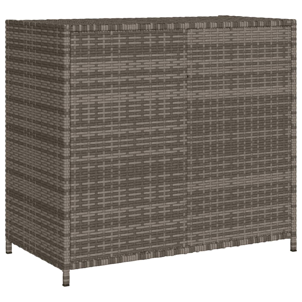 Tuinkast 83x45x76 cm poly rattan grijs - Afbeelding 9