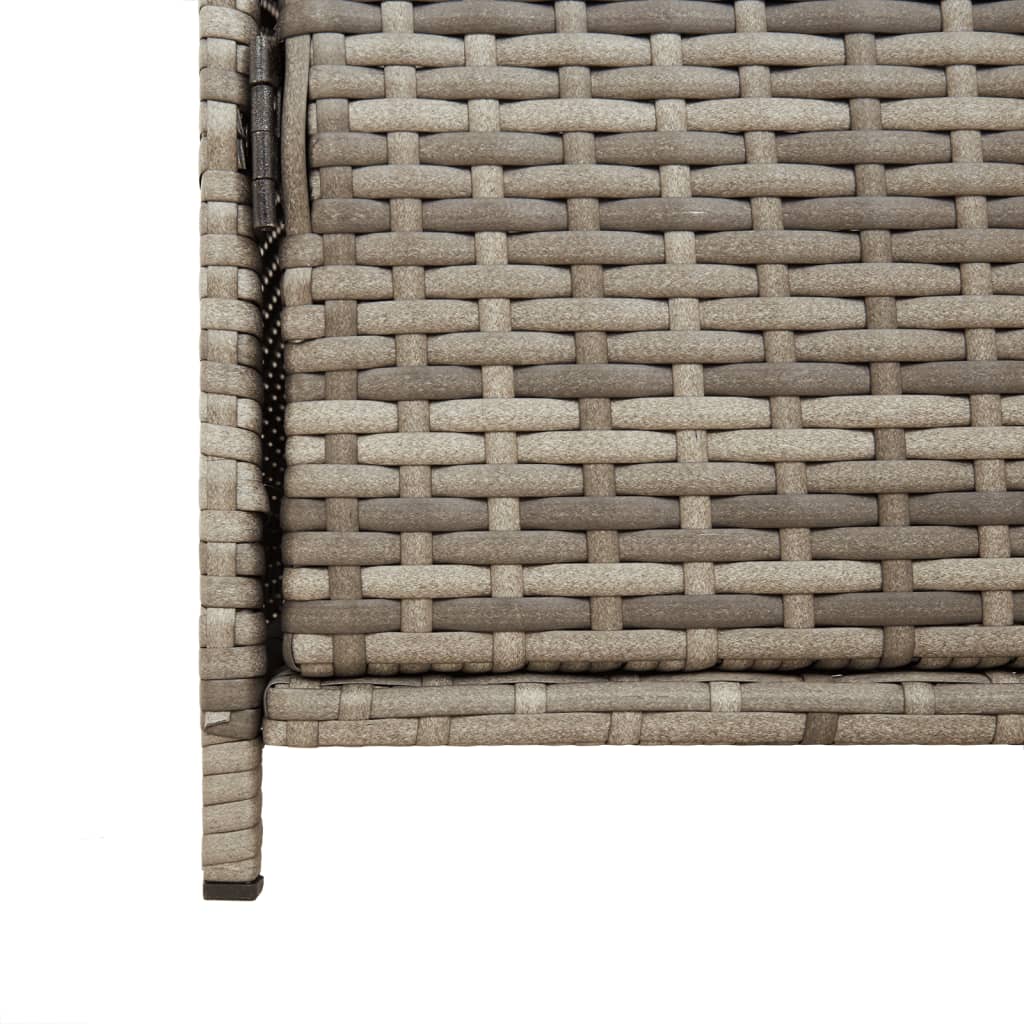 Tuinkast 83x45x76 cm poly rattan grijs - Afbeelding 10