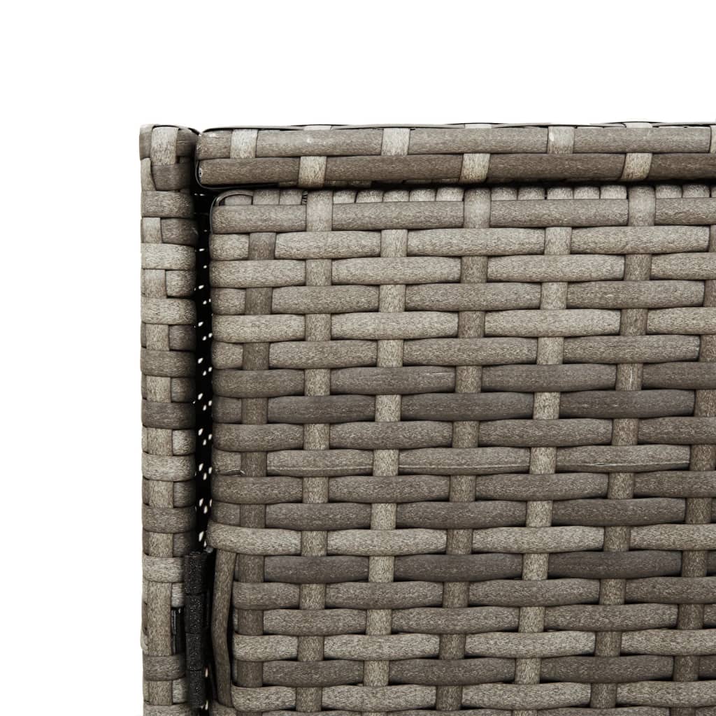 Tuinkast 83x45x76 cm poly rattan grijs - Afbeelding 11