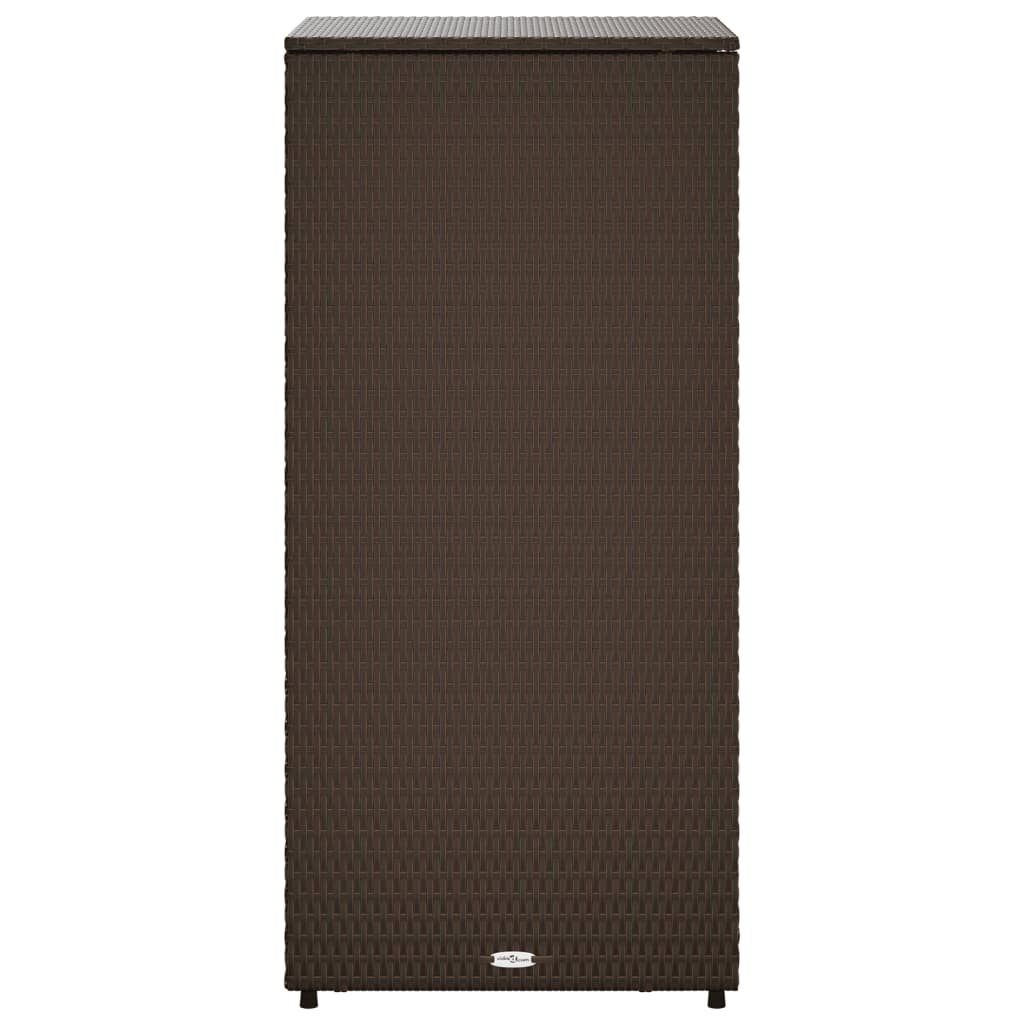 Tuinkast 50x55x115 cm poly rattan bruin - Afbeelding 8