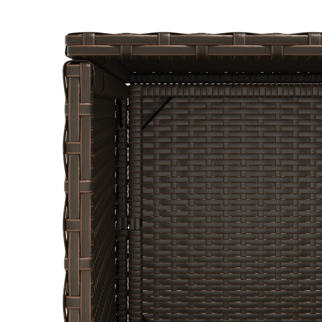 Tuinkast 50x55x115 cm poly rattan bruin - Afbeelding 11