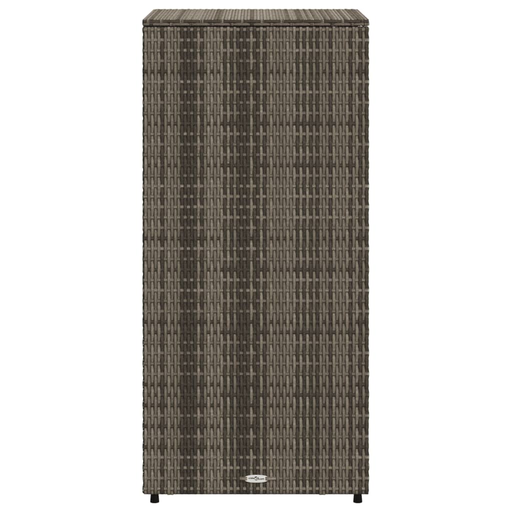 Tuinkast 50x55x115 cm poly rattan grijs - Afbeelding 8