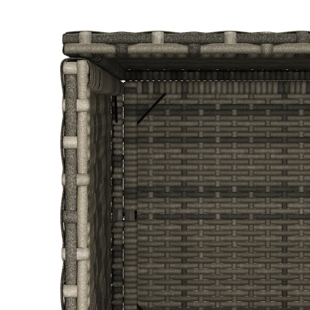Tuinkast 50x55x115 cm poly rattan grijs - Afbeelding 11