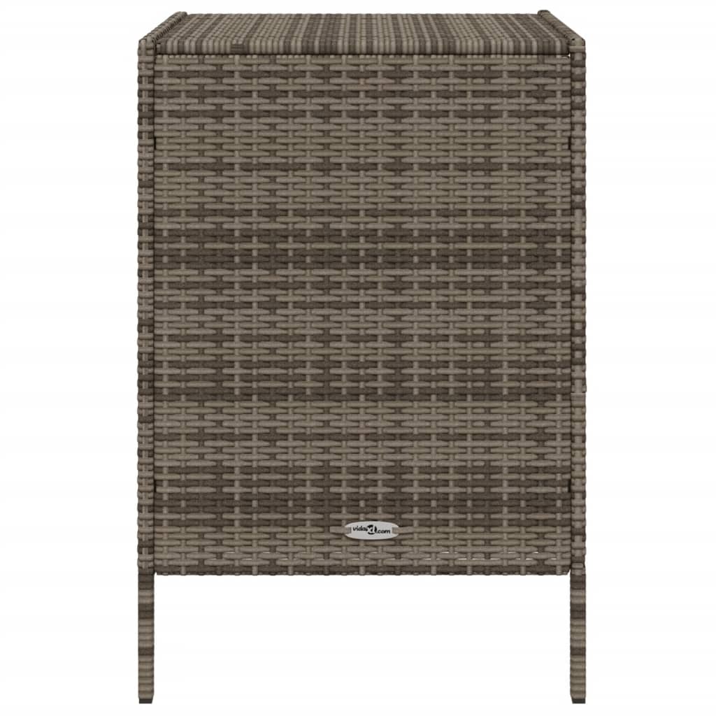 Tuinkast 55x59x80 cm poly rattan grijs - Afbeelding 8