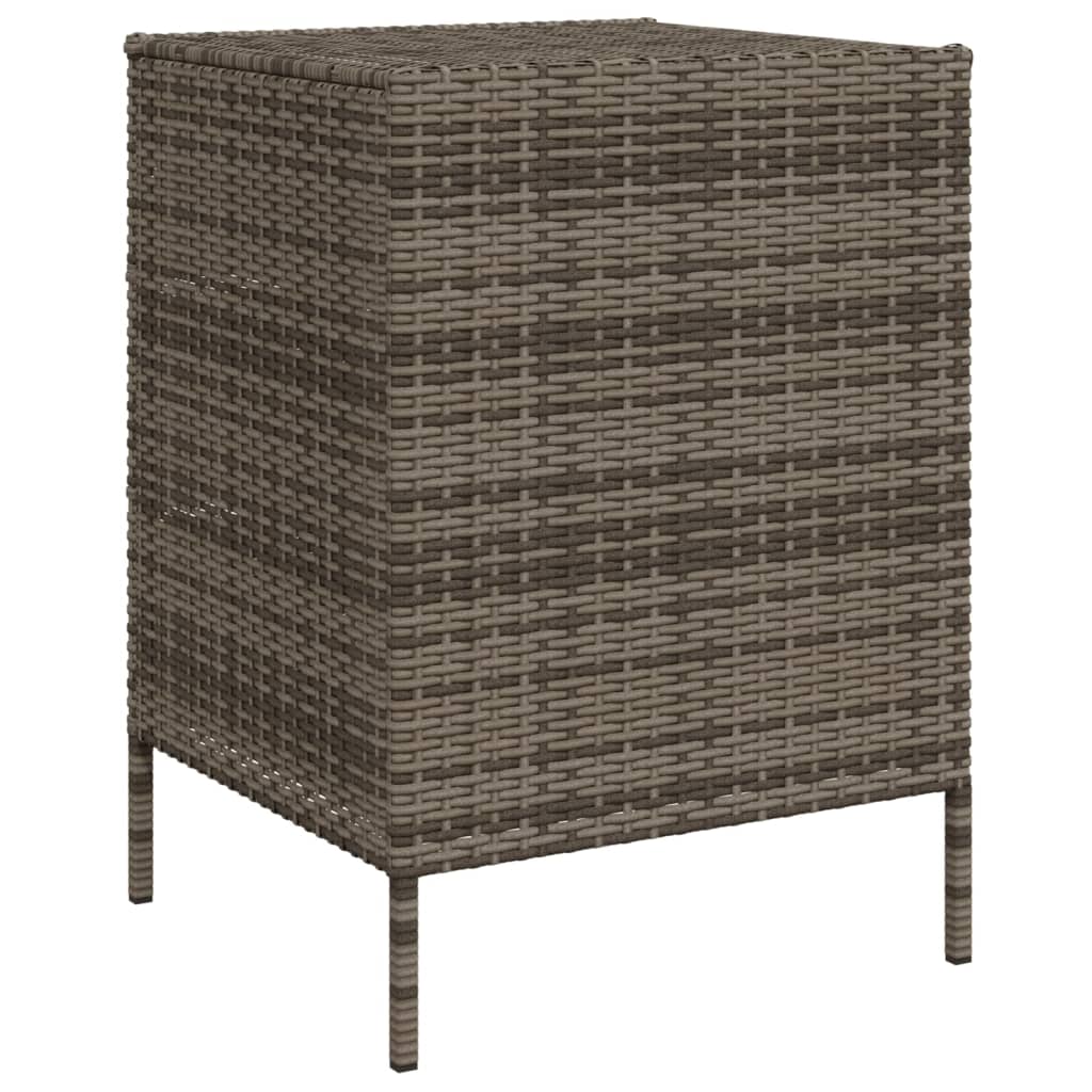 Tuinkast 55x59x80 cm poly rattan grijs - Afbeelding 9