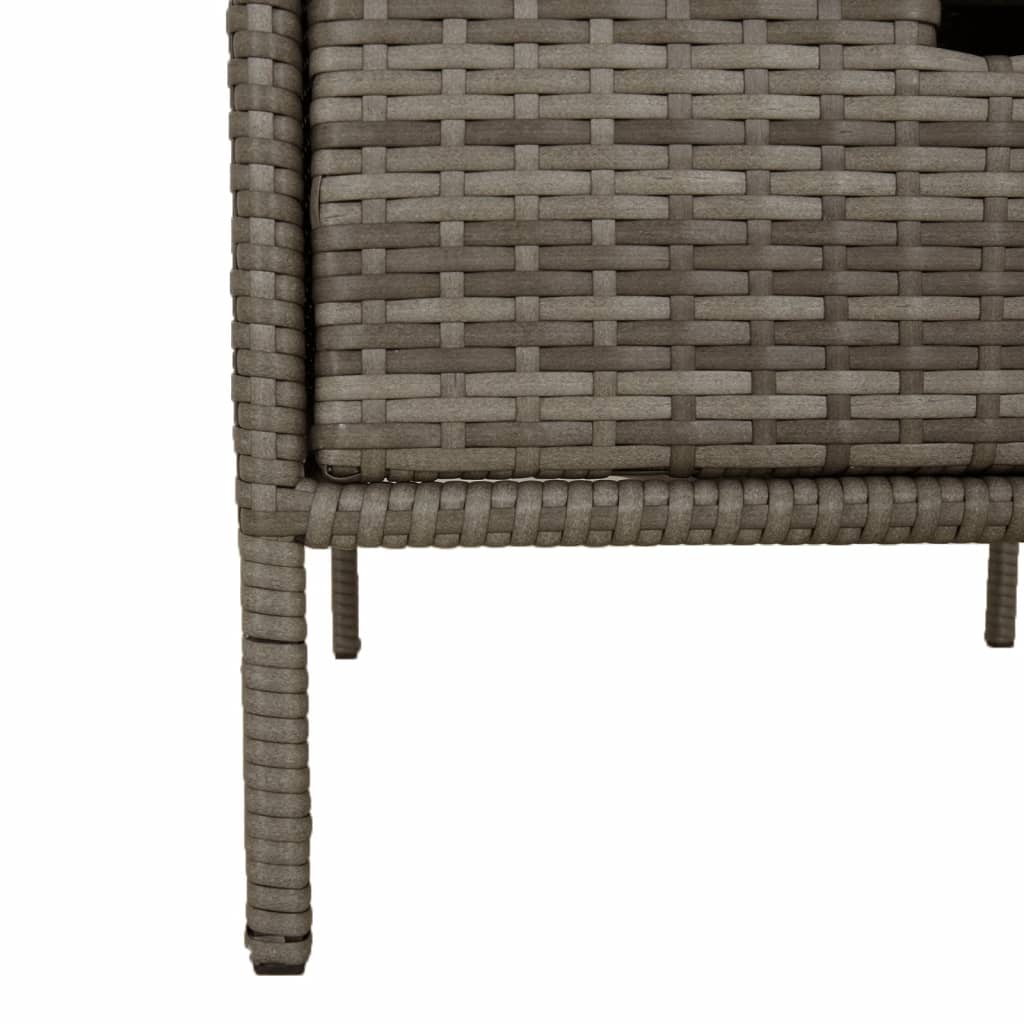 Tuinkast 55x59x80 cm poly rattan grijs - Afbeelding 10