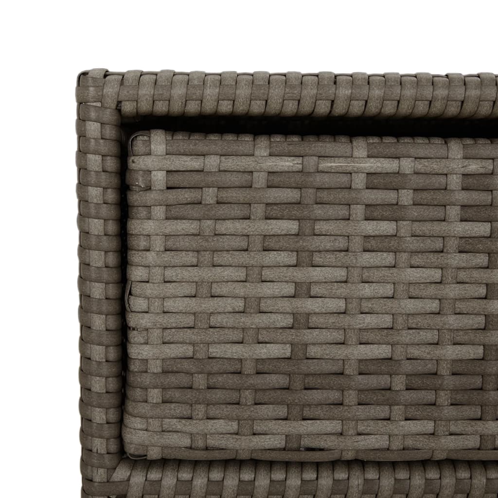 Tuinkast 55x59x80 cm poly rattan grijs - Afbeelding 11