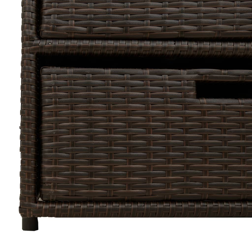 Tuinkast 55x59x69 cm poly rattan bruin - Afbeelding 10