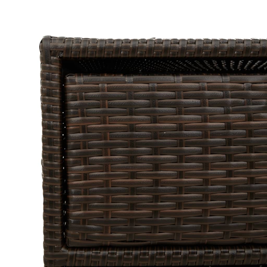 Tuinkast 55x59x69 cm poly rattan bruin - Afbeelding 11