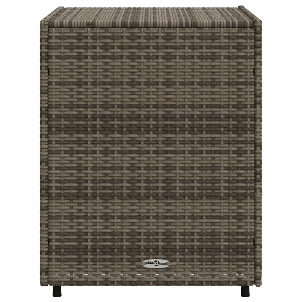 Tuinkast 55x59x69 cm poly rattan grijs - Afbeelding 8