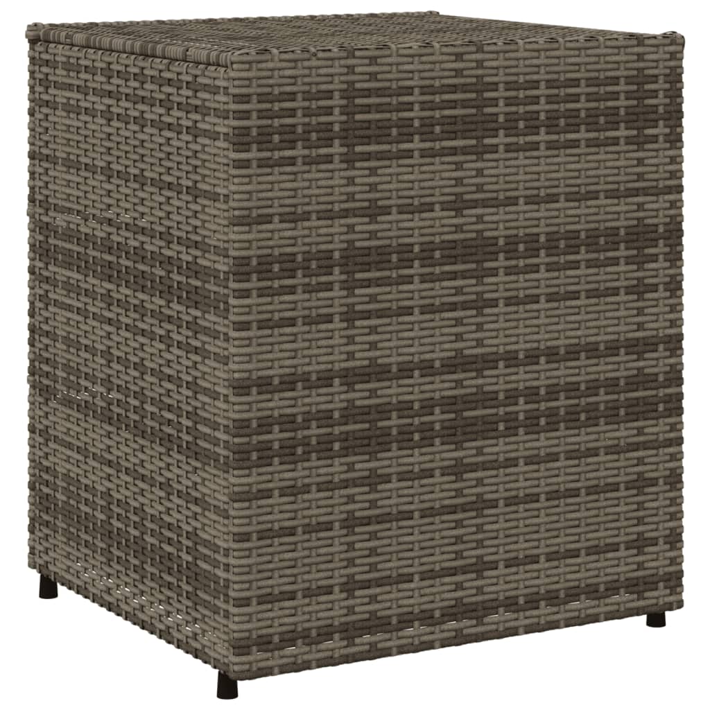 Tuinkast 55x59x69 cm poly rattan grijs - Afbeelding 9