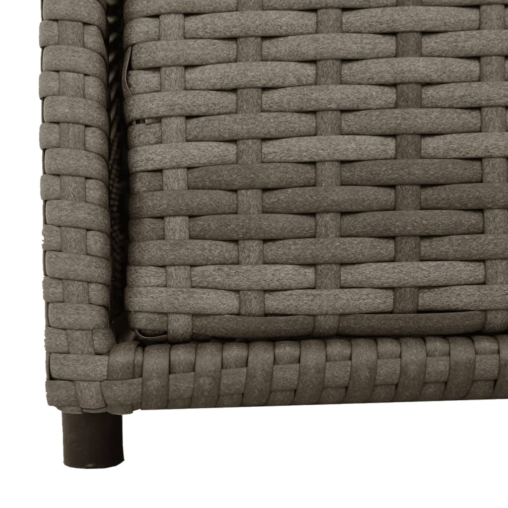 Tuinkast 55x59x69 cm poly rattan grijs - Afbeelding 10