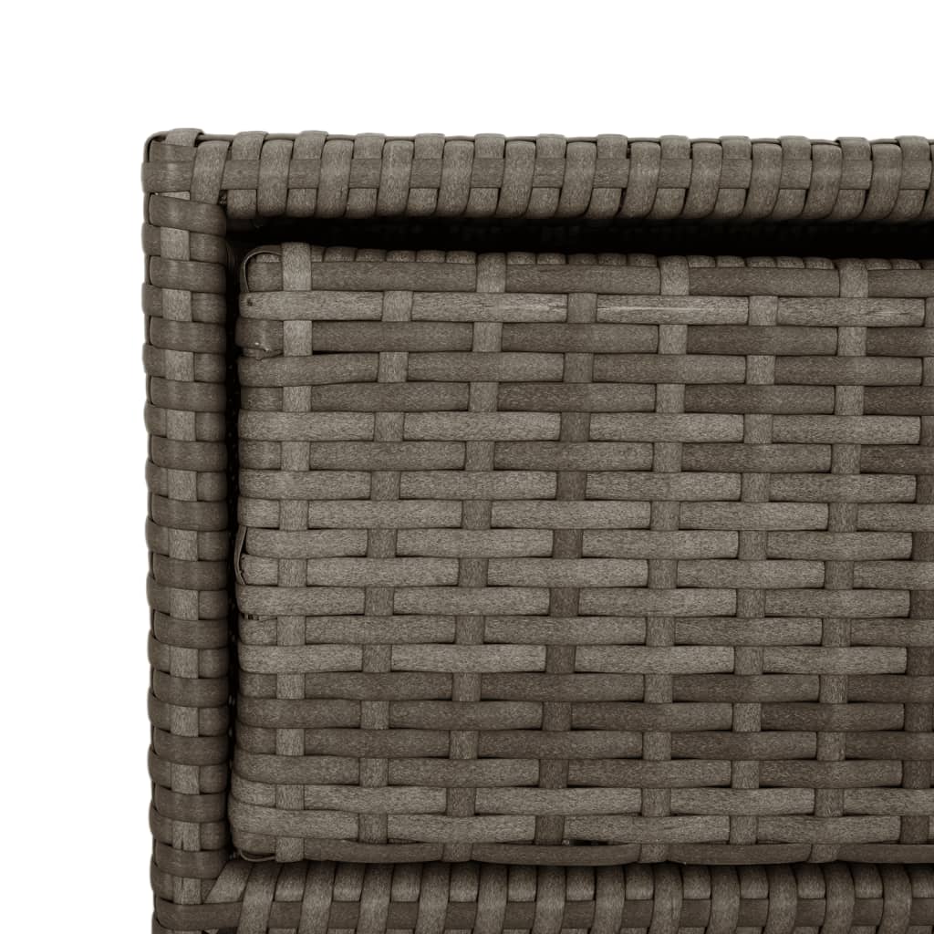Tuinkast 55x59x69 cm poly rattan grijs - Afbeelding 11
