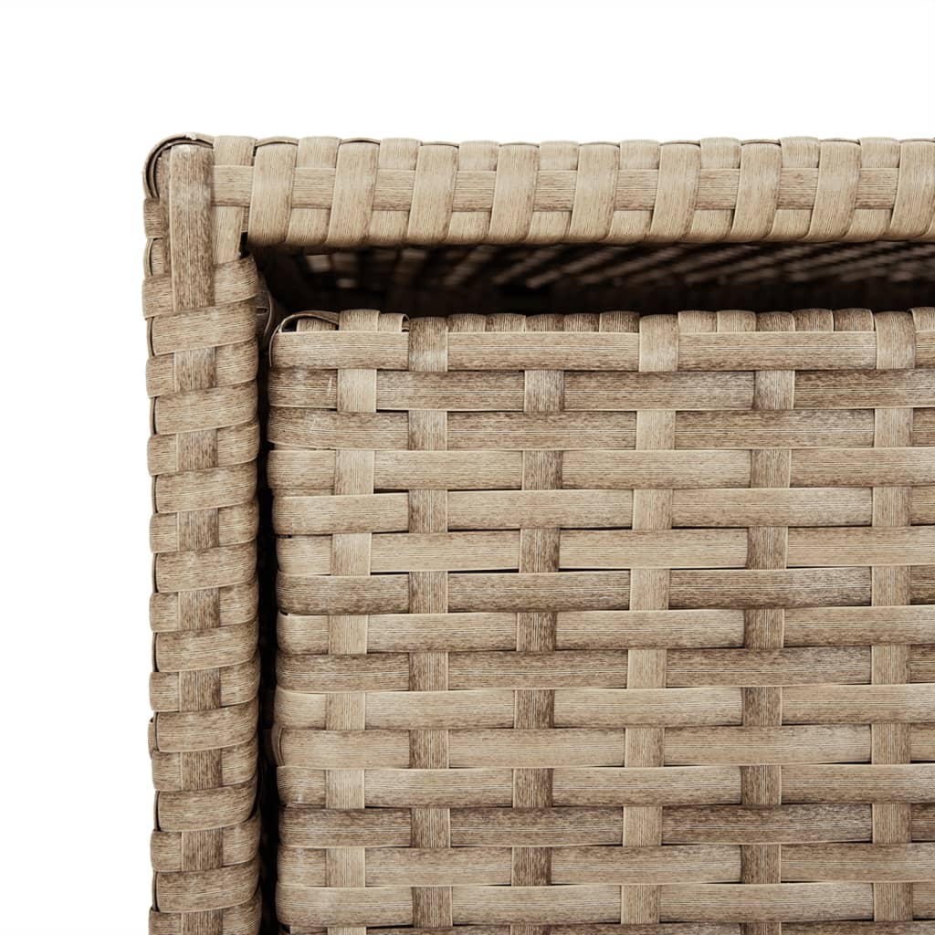 Tuinkast 55x59x69 cm poly rattan beige - Afbeelding 11