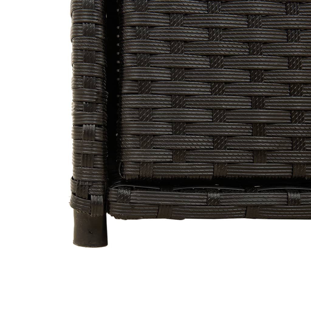Tuinkast 55x55x111 cm poly rattan zwart - Afbeelding 10