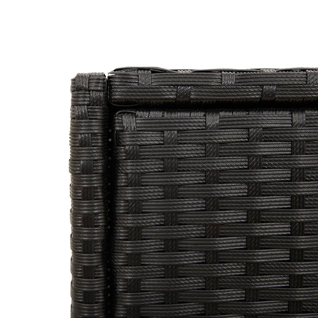 Tuinkast 55x55x111 cm poly rattan zwart - Afbeelding 11