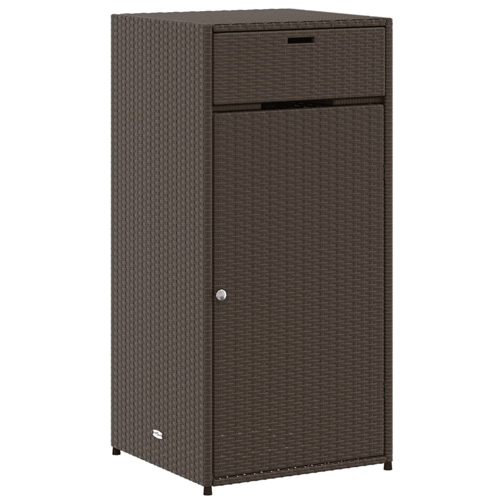 Tuinkast 55x55x111 cm poly rattan bruin - Afbeelding 2