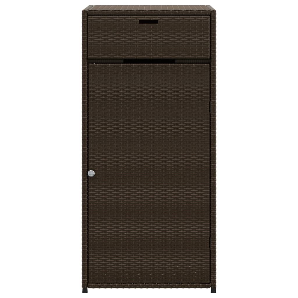 Tuinkast 55x55x111 cm poly rattan bruin - Afbeelding 7