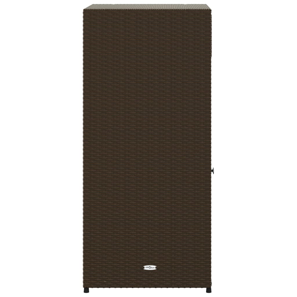 Tuinkast 55x55x111 cm poly rattan bruin - Afbeelding 8