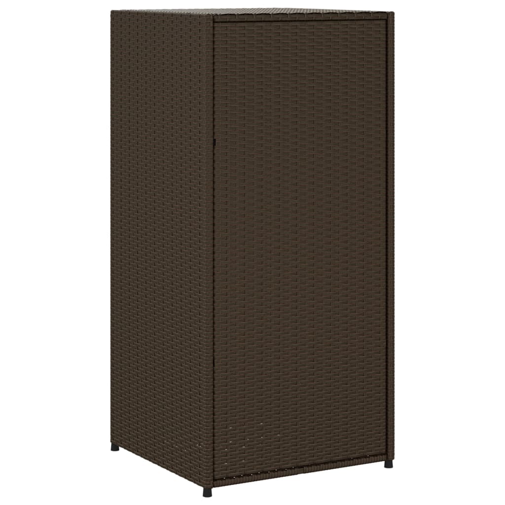 Tuinkast 55x55x111 cm poly rattan bruin - Afbeelding 9