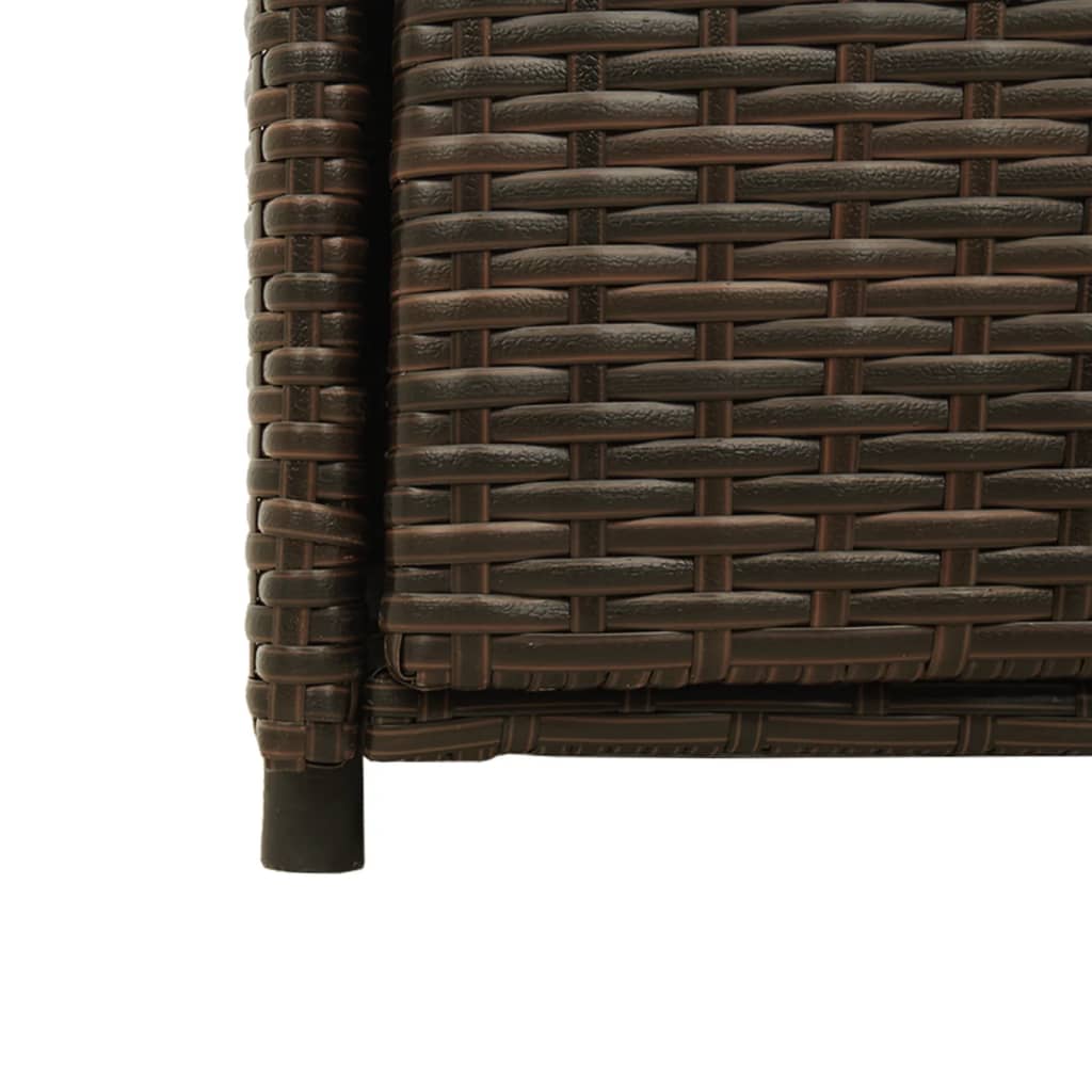 Tuinkast 55x55x111 cm poly rattan bruin - Afbeelding 10