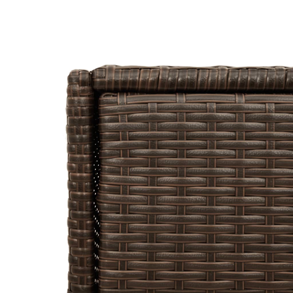 Tuinkast 55x55x111 cm poly rattan bruin - Afbeelding 11