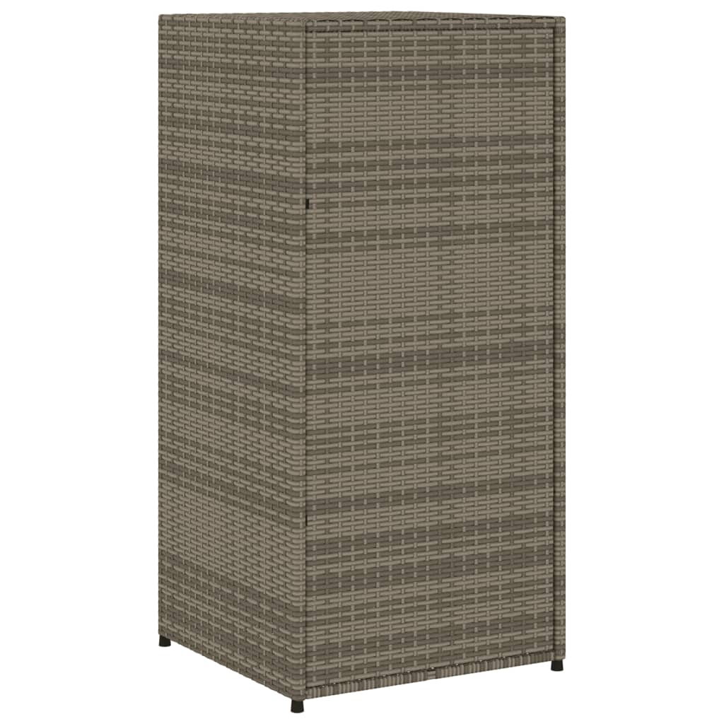 Tuinkast 55x55x111 cm poly rattan grijs - Afbeelding 9