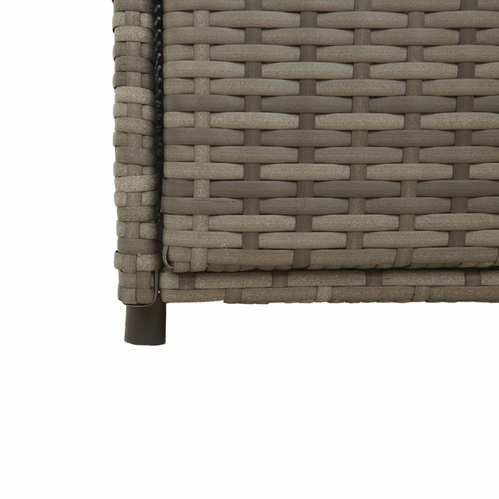 Tuinkast 55x55x111 cm poly rattan grijs - Afbeelding 10