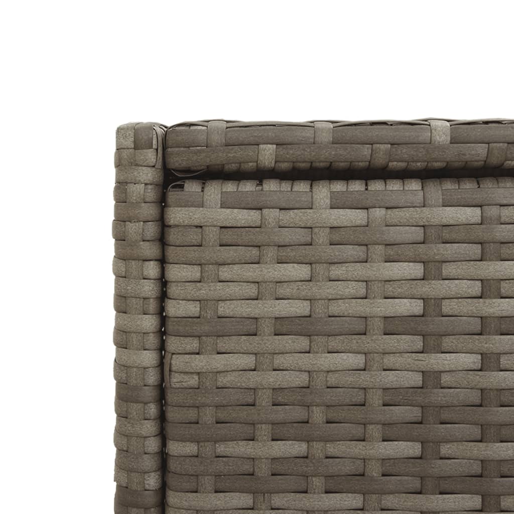 Tuinkast 55x55x111 cm poly rattan grijs - Afbeelding 11