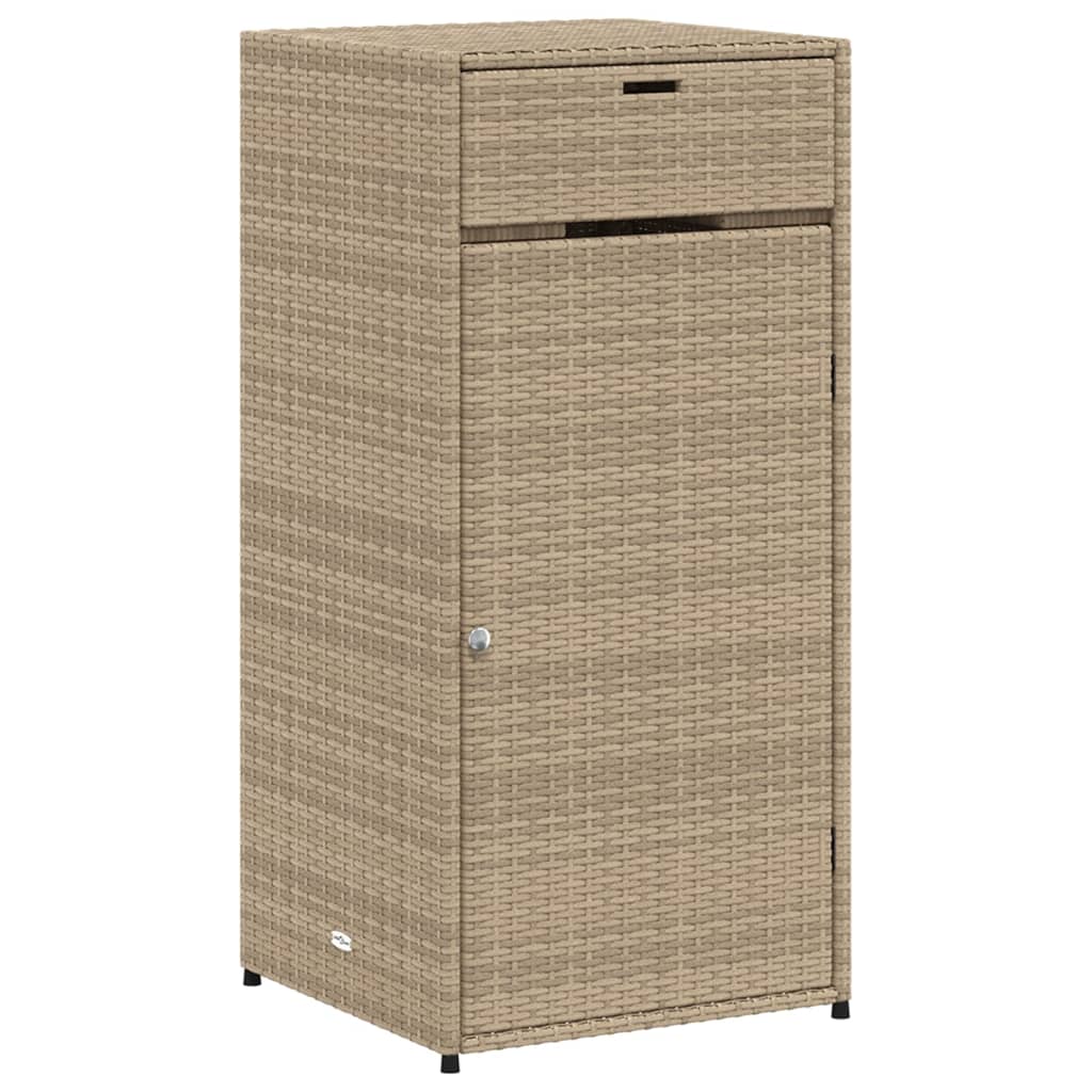 Tuinkast 55x55x111 cm poly rattan beige - Afbeelding 2
