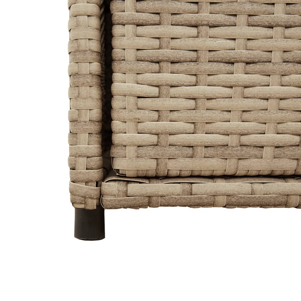 Tuinkast 55x55x111 cm poly rattan beige - Afbeelding 10