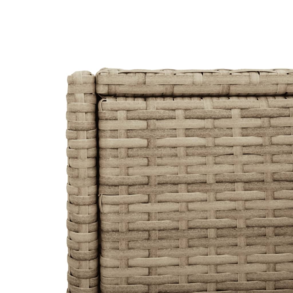 Tuinkast 55x55x111 cm poly rattan beige - Afbeelding 11