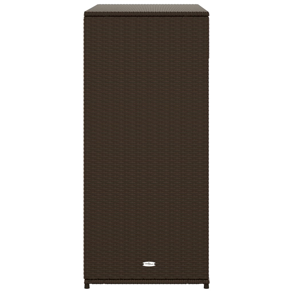 Tuinkast 105x55x113 cm poly rattan bruin - Afbeelding 8