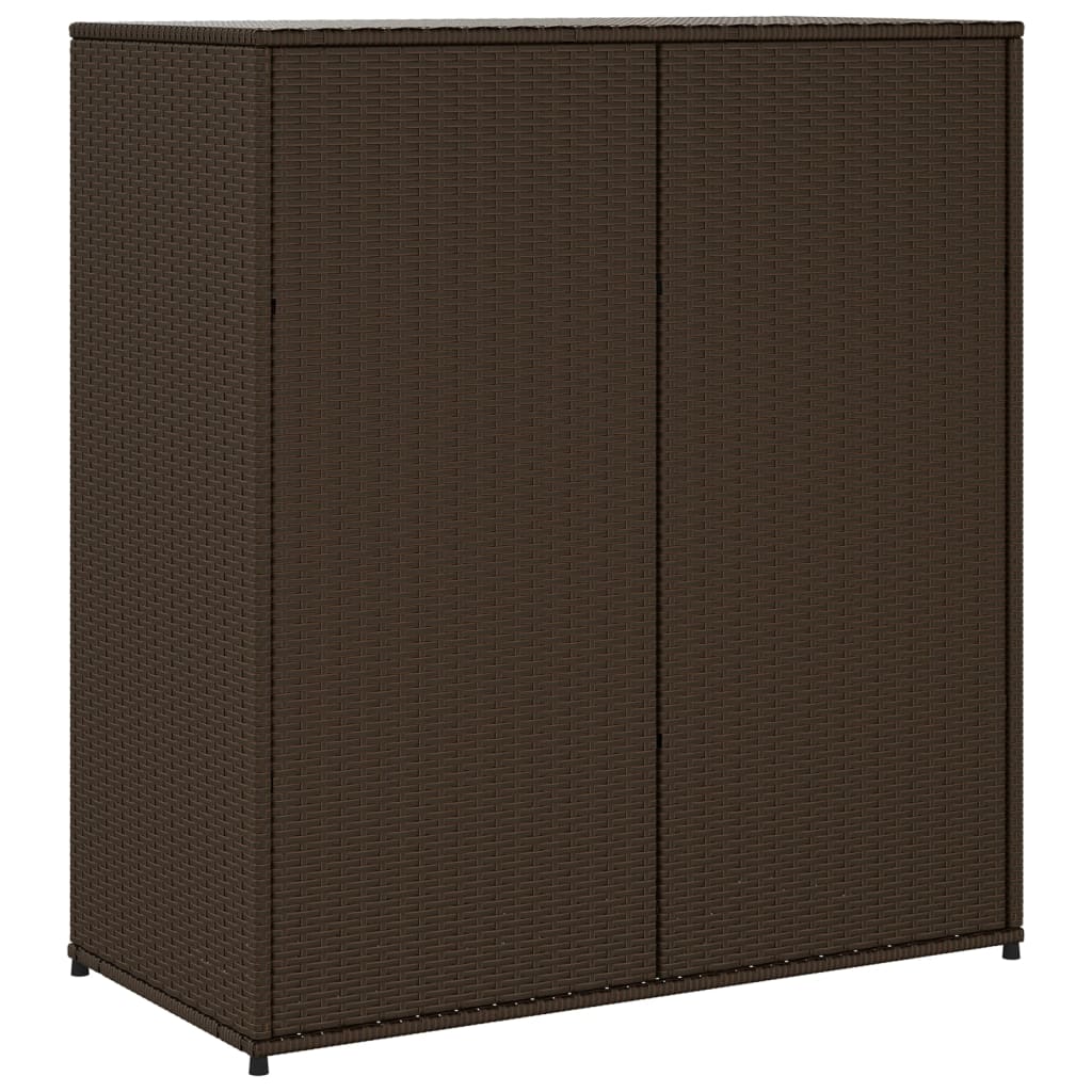 Tuinkast 105x55x113 cm poly rattan bruin - Afbeelding 9