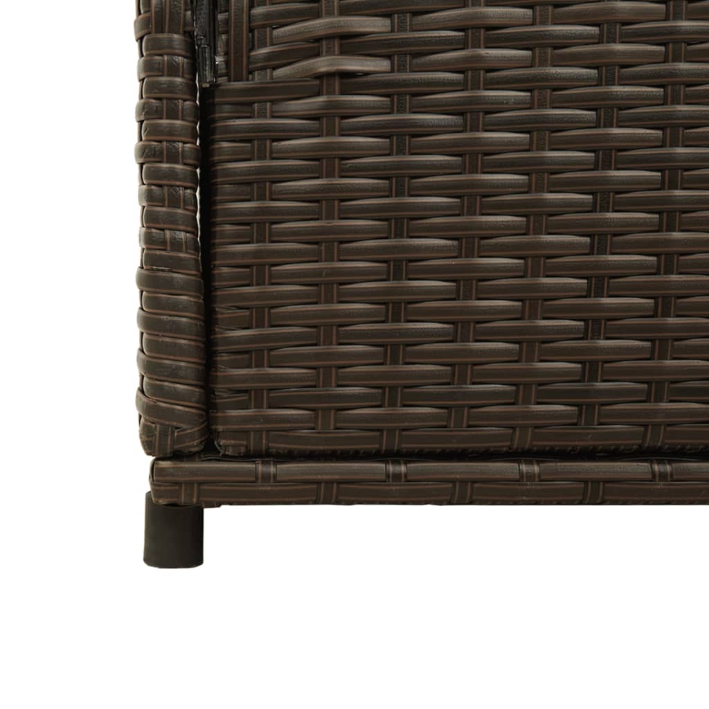 Tuinkast 105x55x113 cm poly rattan bruin - Afbeelding 10