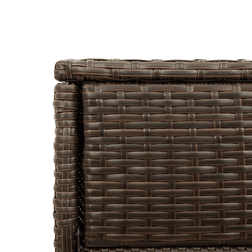 Tuinkast 105x55x113 cm poly rattan bruin - Afbeelding 11