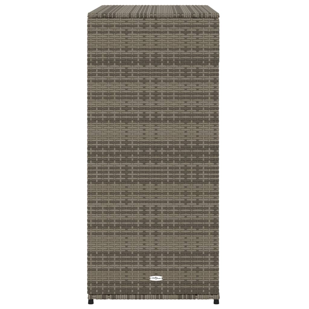 Tuinkast 105x55x113 cm poly rattan grijs - Afbeelding 8