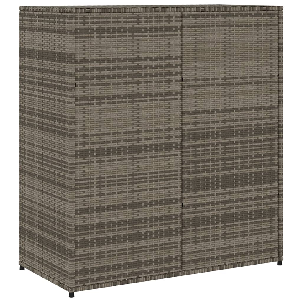 Tuinkast 105x55x113 cm poly rattan grijs - Afbeelding 9
