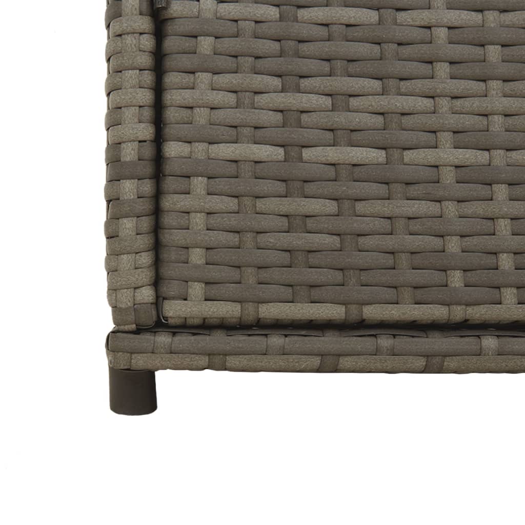 Tuinkast 105x55x113 cm poly rattan grijs - Afbeelding 10