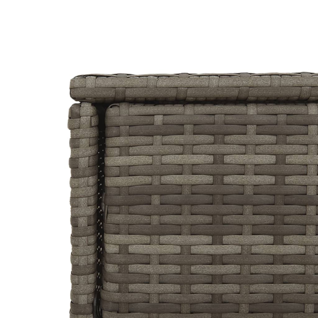 Tuinkast 105x55x113 cm poly rattan grijs - Afbeelding 11